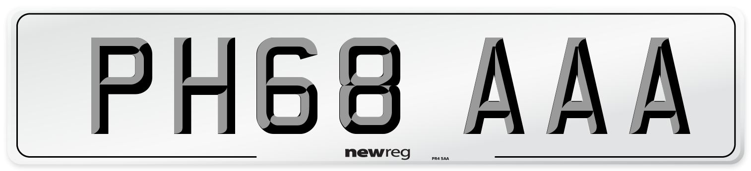PH68 AAA Number Plate from New Reg